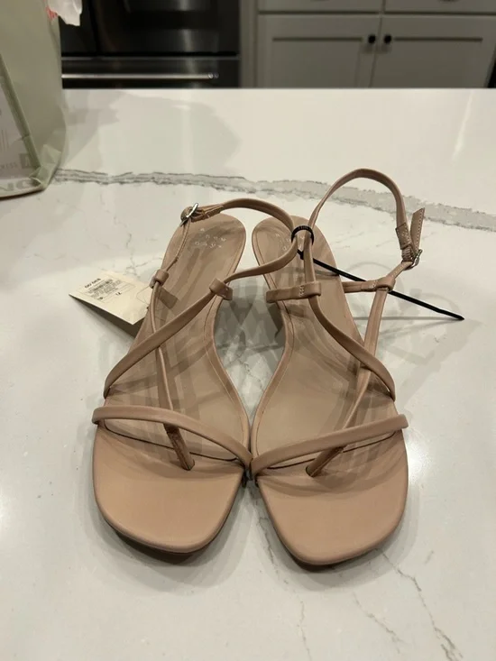a new day Nude Strappy Toe-Loop Slingback Sandals - Picture 1 of 7